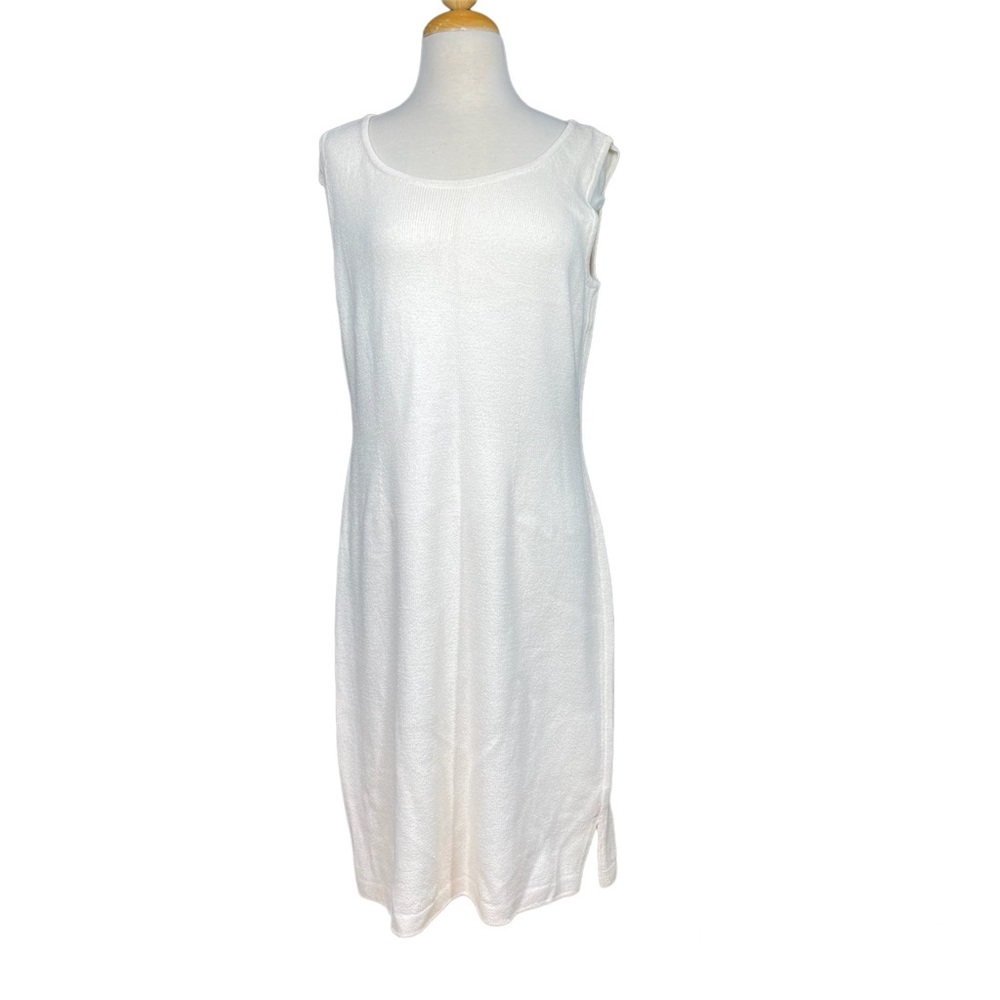 New~ St. John Collection Bright White Sheath Dress Size 10